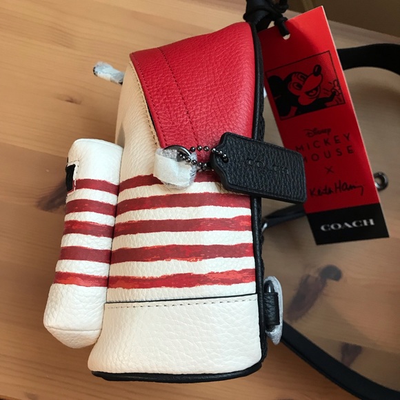 ❤️🐭 Coach Disney Mickey Mouse X Keith Haring Small West Backpack Crossbody - Picture 7 of 11